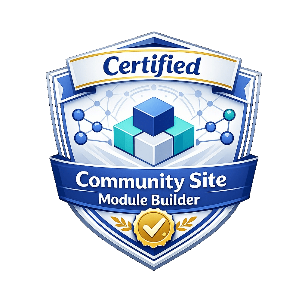 Certified Community Site Module Builder certification badge